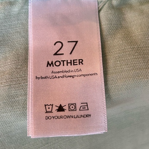 Mother Hedge Green The Shaker Chop Cropped Linen Blend Pants Size 27 - Picture 14 of 16